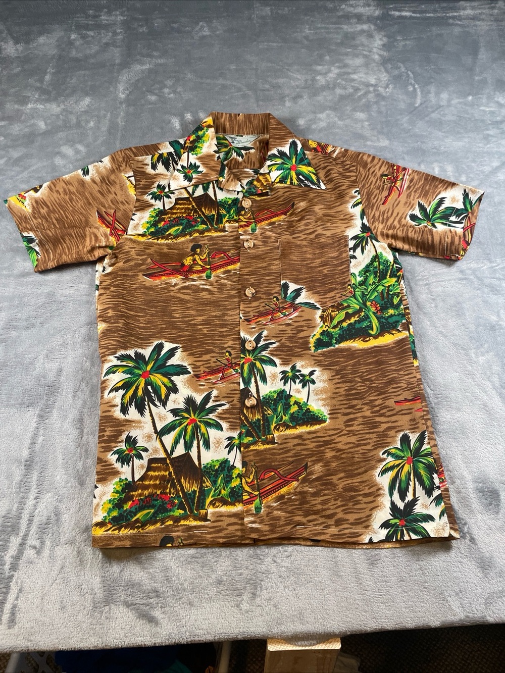 Royal Islander Vtg Hawaiian Shirt Made In Korea